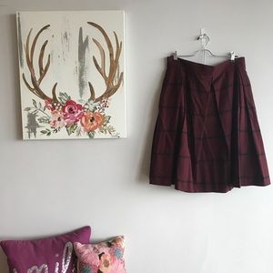 Pleated, plaid, zip-back skirt with POCKETS!